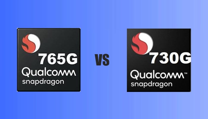 Qualcomm Snapdragon 730G chip vs Qualcomm Snapdragon 765G chip 